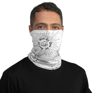 Demo Day Fist - White Neck Gaiter - Real Estate Investor Gear