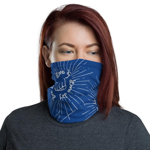 Demo Day Fist - Blue Neck Gaiter - Real Estate Investor Gear