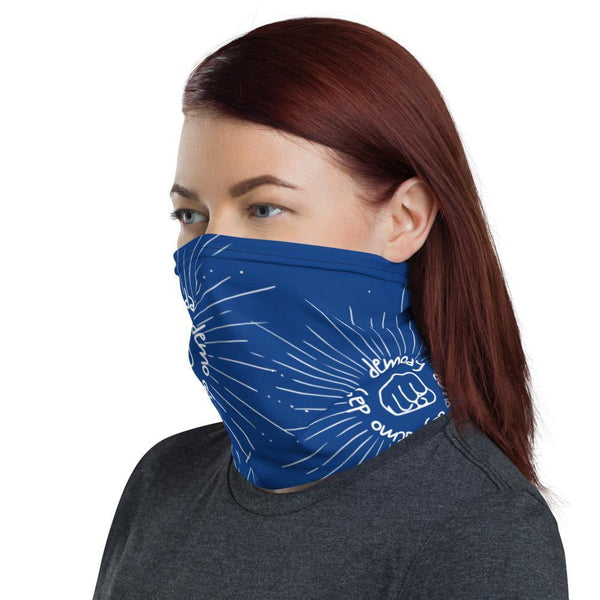 Demo Day Fist - Blue Neck Gaiter - Real Estate Investor Gear