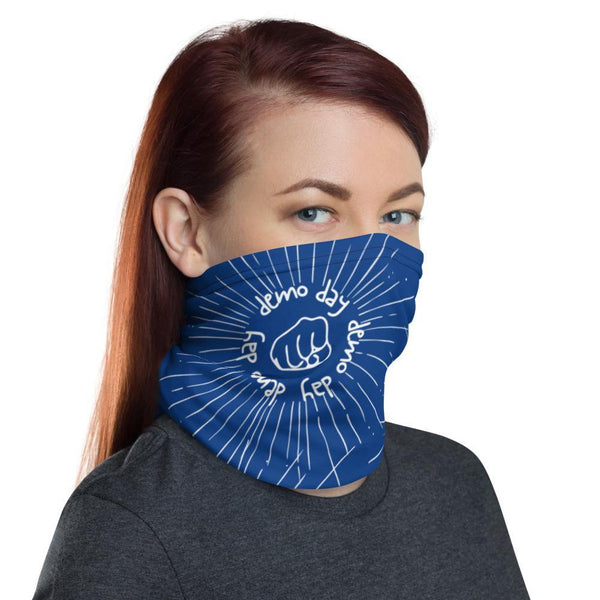 Demo Day Fist - Blue Neck Gaiter - Real Estate Investor Gear