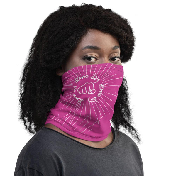 Demo Day Fist - Pink Neck Gaiter - Real Estate Investor Gear