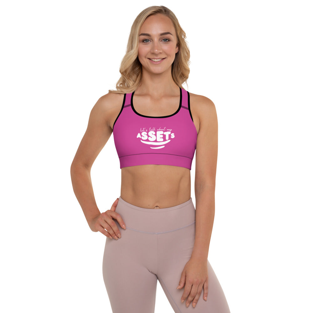 Let's Talk Assets - Pink Padded Sports Bra