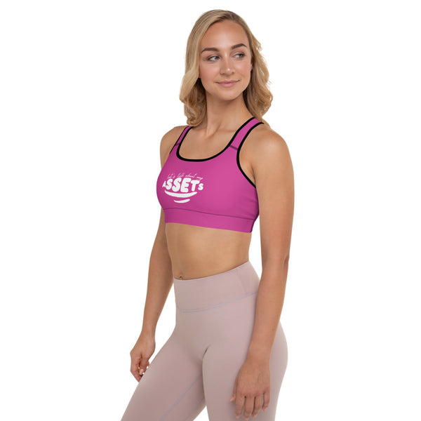 Let's Talk Assets - Pink Padded Sports Bra