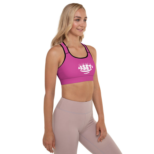 Let's Talk Assets - Pink Padded Sports Bra