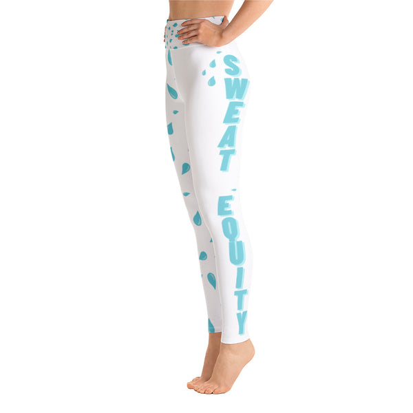 Sweat Equity - White Yoga Leggings