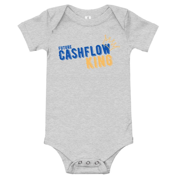 Cashflow King - Baby short sleeve one piece - Real Estate Investor Gear