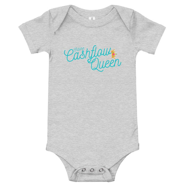 Cashflow Queen - Baby short sleeve one piece - Real Estate Investor Gear