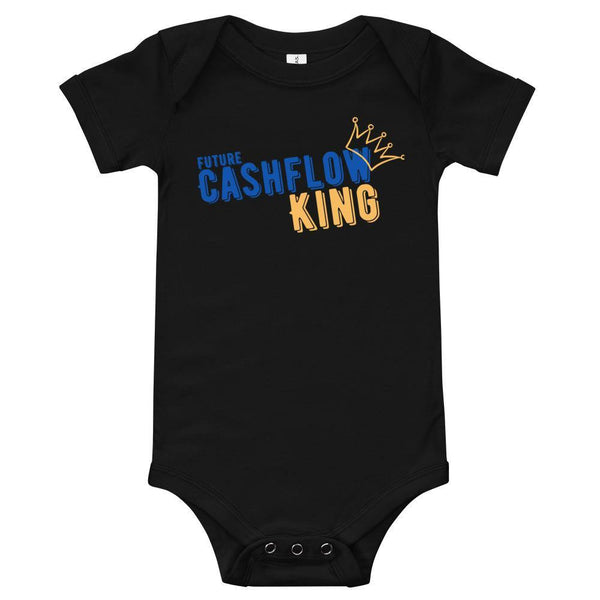 Cashflow King - Baby short sleeve one piece - Real Estate Investor Gear