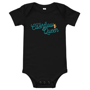 Cashflow Queen - Baby short sleeve one piece - Real Estate Investor Gear