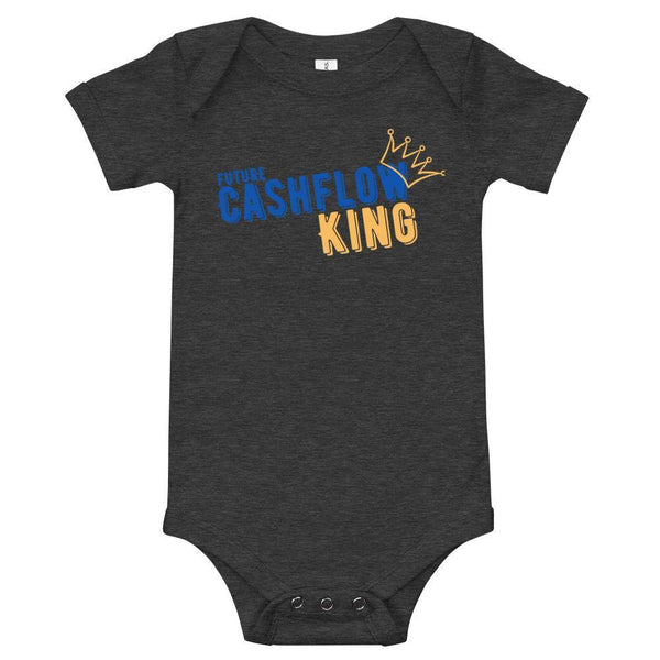 Cashflow King - Baby short sleeve one piece - Real Estate Investor Gear