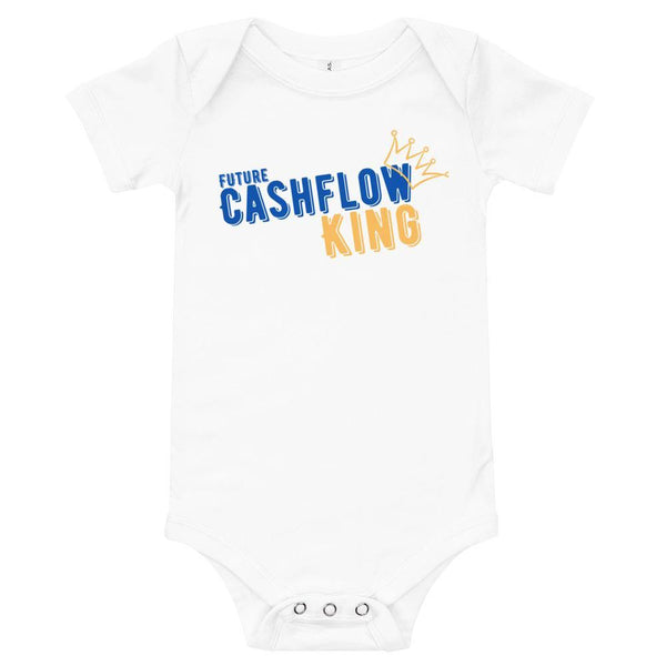 Cashflow King - Baby short sleeve one piece - Real Estate Investor Gear