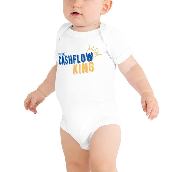 Cashflow King - Baby short sleeve one piece - Real Estate Investor Gear