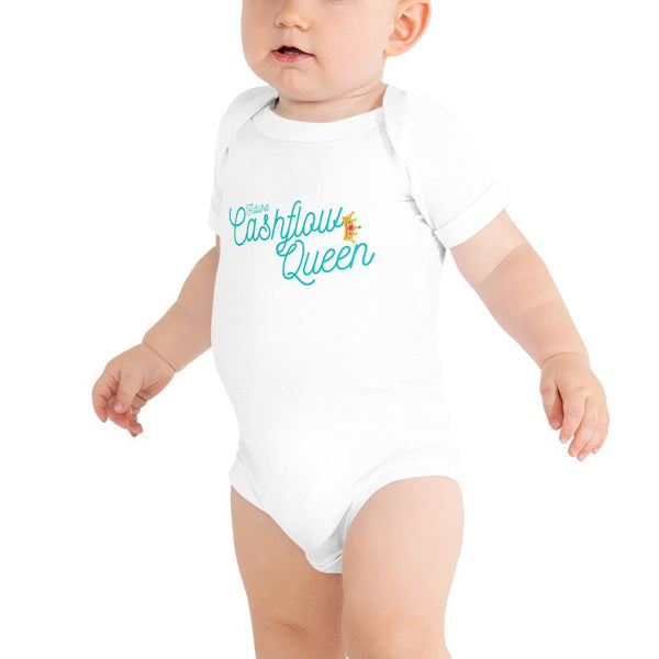 Cashflow Queen - Baby short sleeve one piece - Real Estate Investor Gear