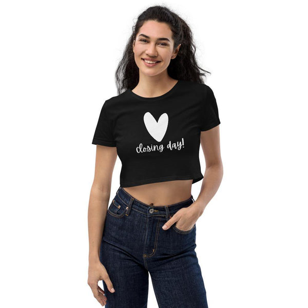 Heart Closing Day - Organic Crop Top - Real Estate Investor Gear