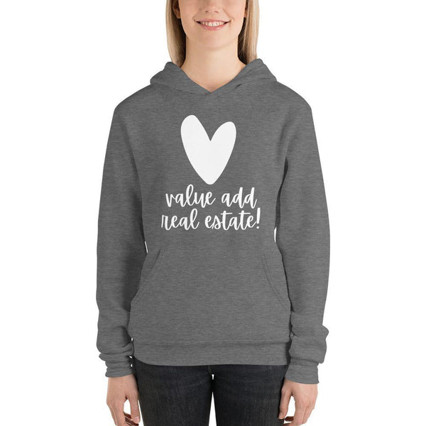 Heart Value Add - Unisex hoodie - Real Estate Investor Gear