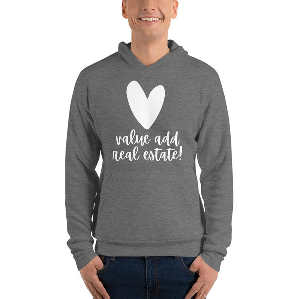 Heart Value Add - Unisex hoodie - Real Estate Investor Gear