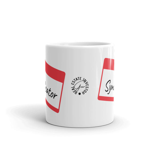 Syndicator Tag - White glossy mug