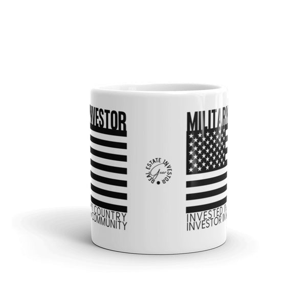 Military Investor - White glossy mug