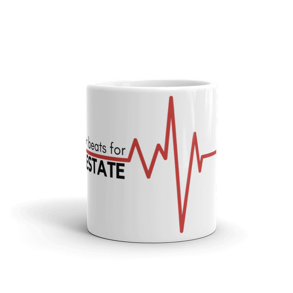 Heartbeat - White glossy mug