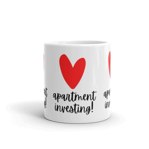 Heart Apartments - White glossy mug - Real Estate Investor Gear