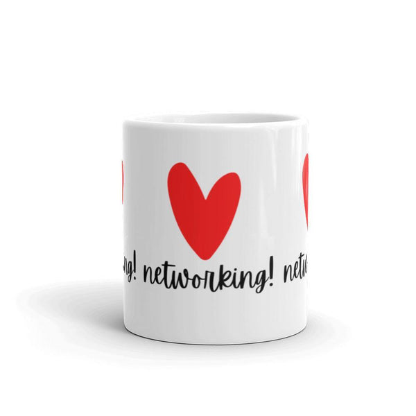 Heart Networking - White glossy mug - Real Estate Investor Gear