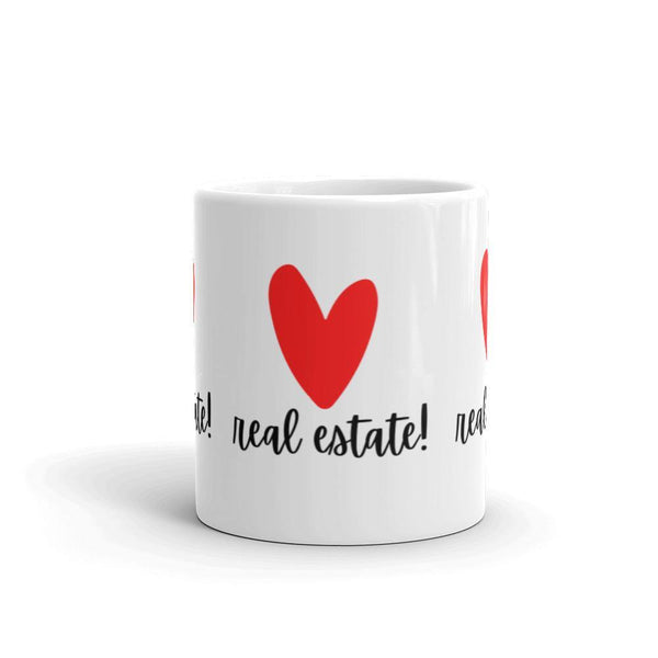 Heart RE - White glossy mug - Real Estate Investor Gear