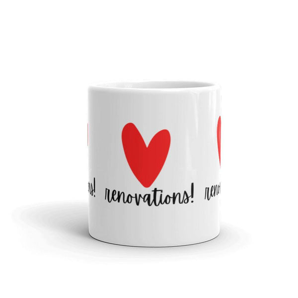 Heart Renos - White glossy mug - Real Estate Investor Gear