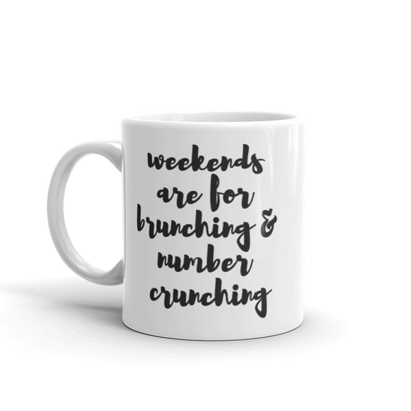 Number Crunching - White glossy mug