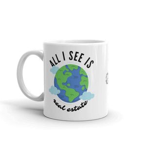 Earth = RE - White glossy mug - Real Estate Investor Gear