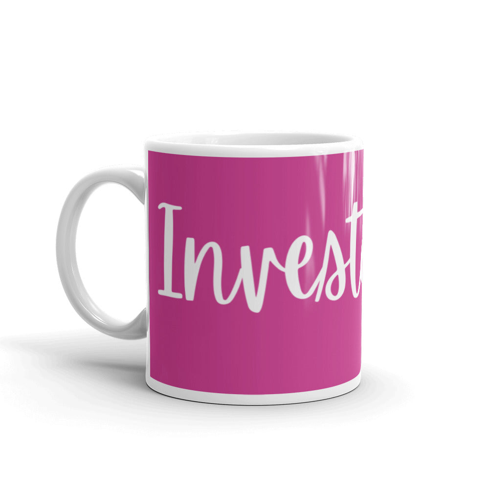 Investor Cursive - White glossy mug