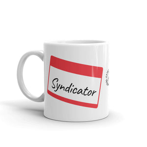 Syndicator Tag - White glossy mug