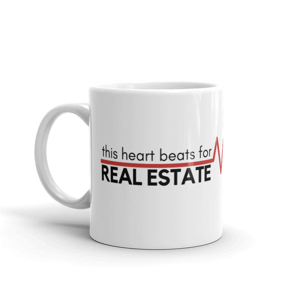 Heartbeat - White glossy mug