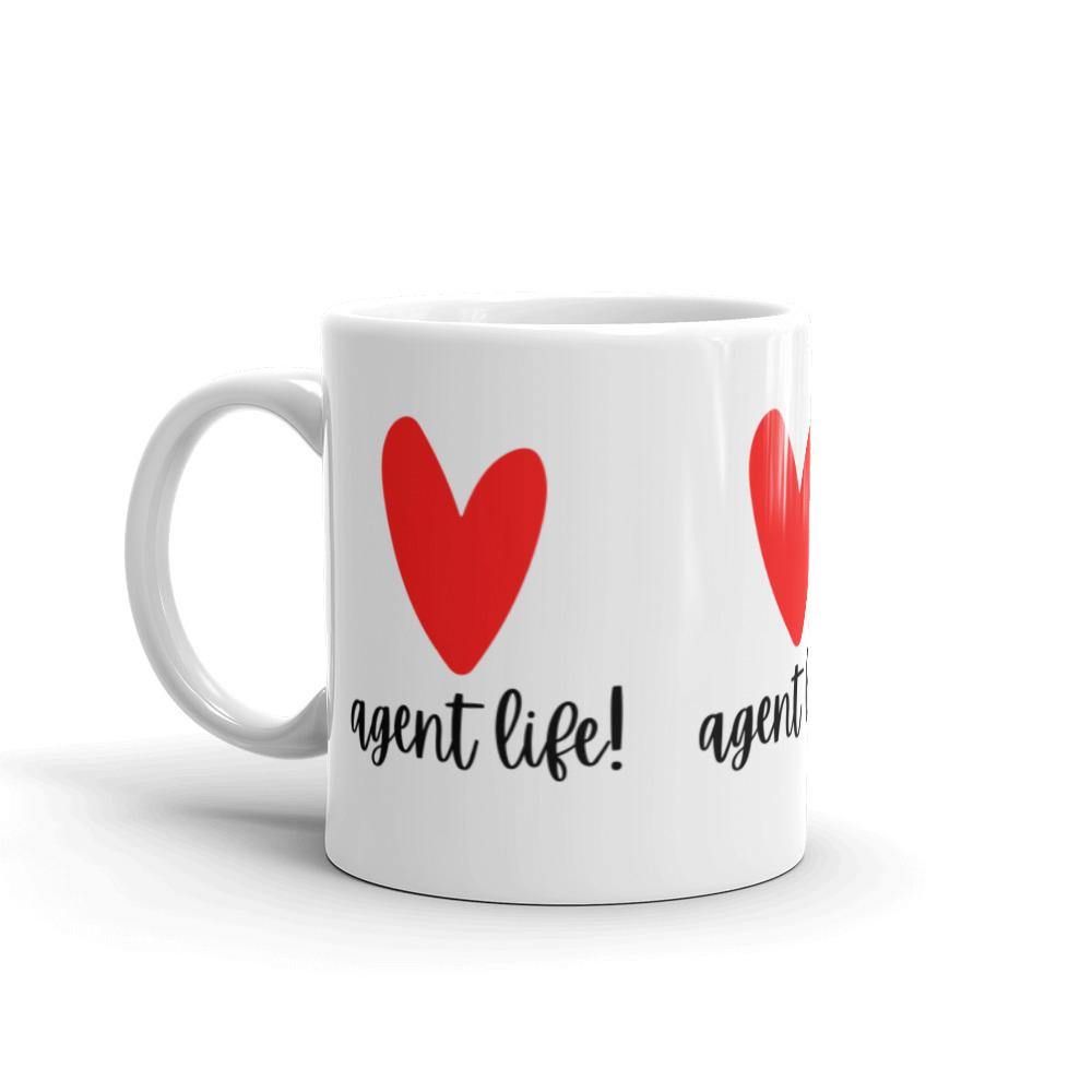 Heart Agent - White glossy mug - Real Estate Investor Gear