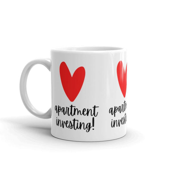 Heart Apartments - White glossy mug - Real Estate Investor Gear