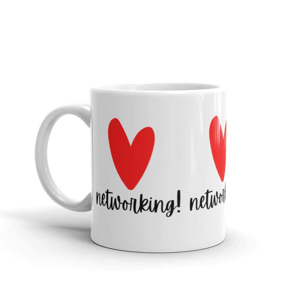 Heart Networking - White glossy mug - Real Estate Investor Gear