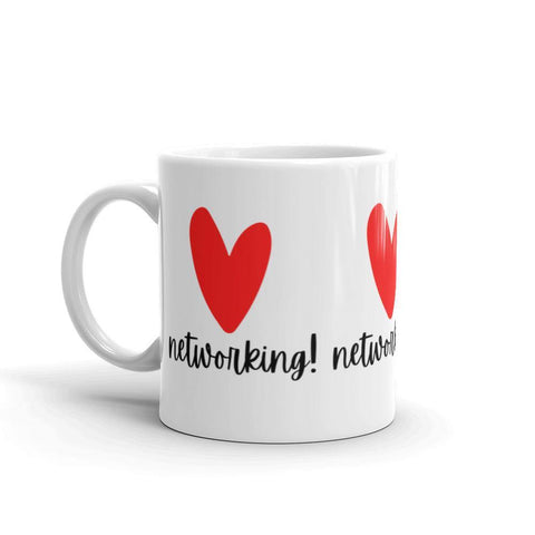 Heart Networking - White glossy mug - Real Estate Investor Gear