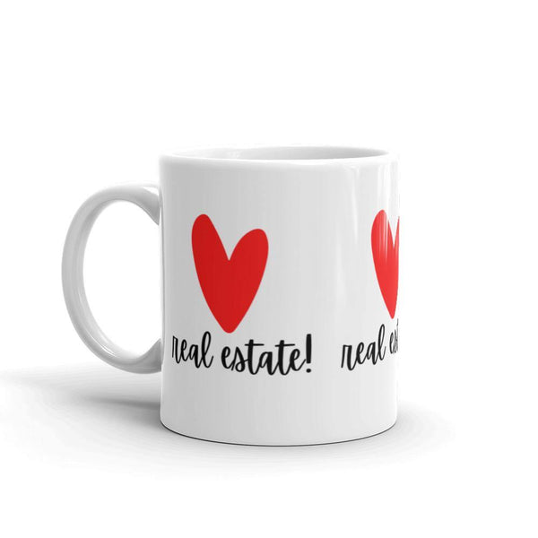 Heart RE - White glossy mug - Real Estate Investor Gear