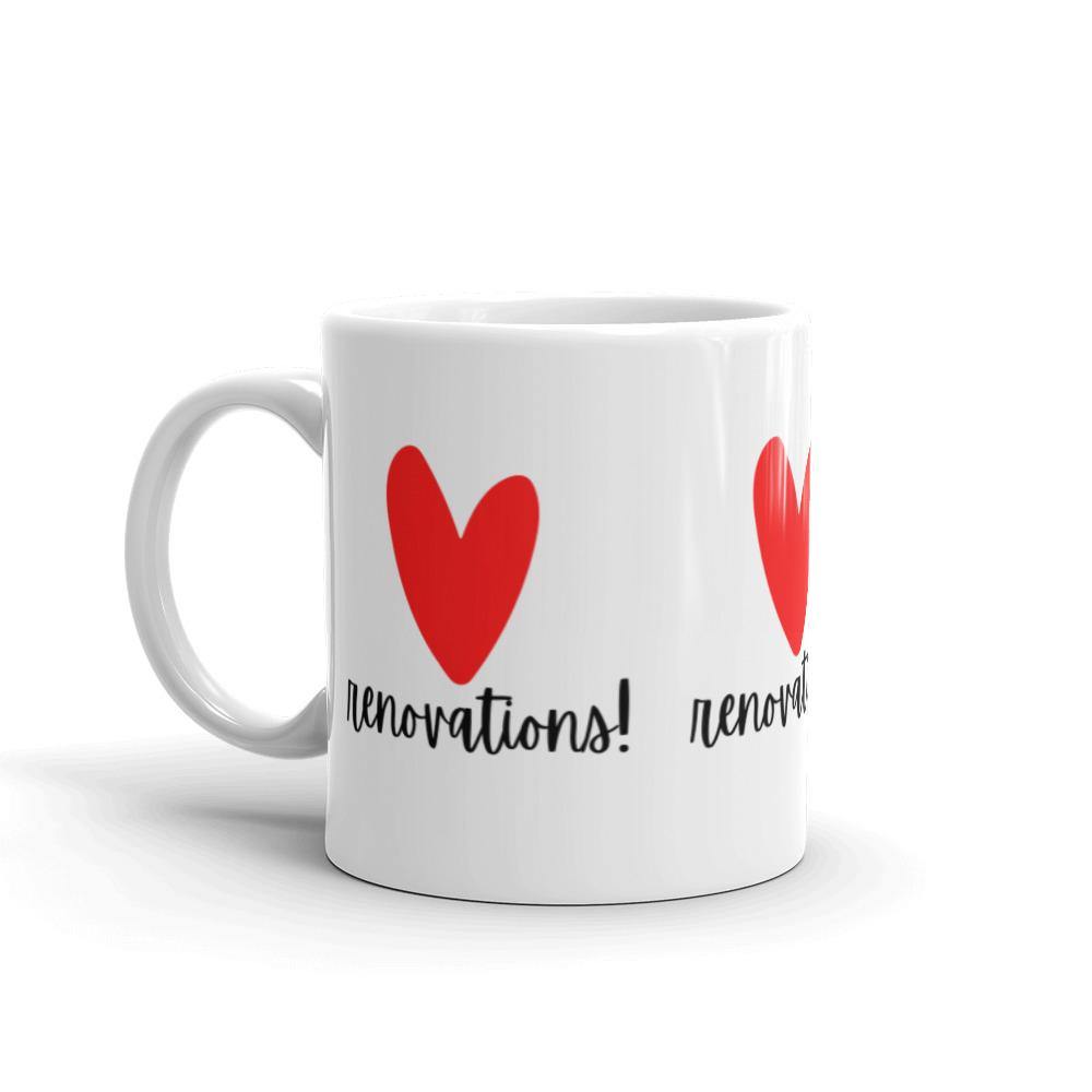 Heart Renos - White glossy mug - Real Estate Investor Gear