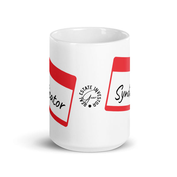 Syndicator Tag - White glossy mug