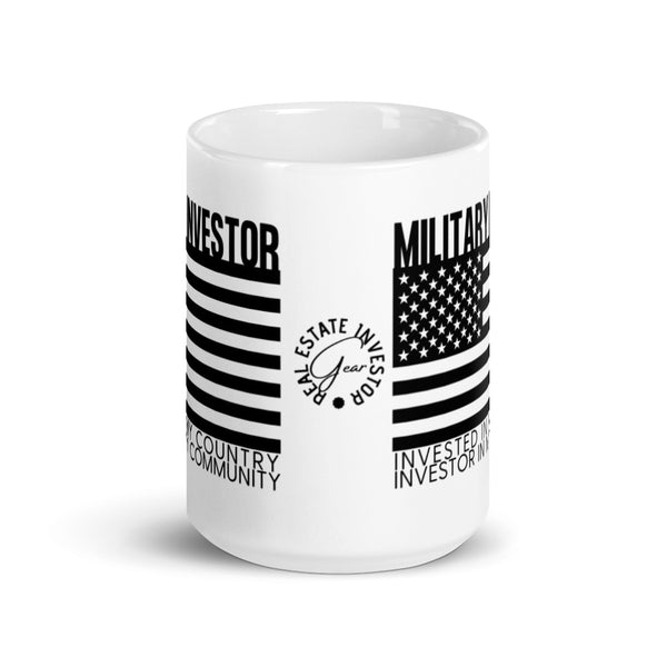 Military Investor - White glossy mug