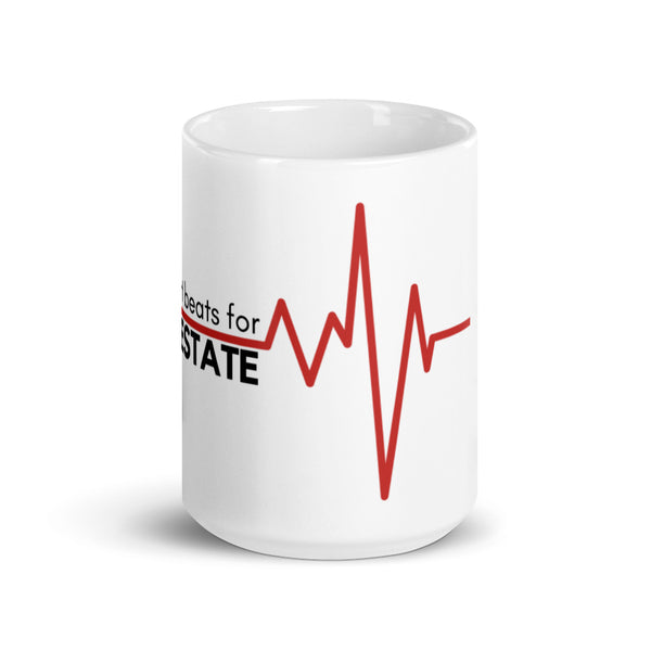 Heartbeat - White glossy mug