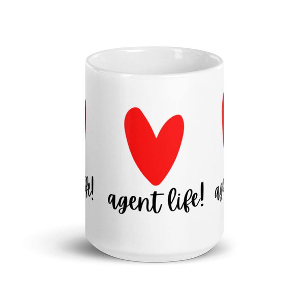 Heart Agent - White glossy mug - Real Estate Investor Gear