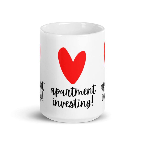 Heart Apartments - White glossy mug - Real Estate Investor Gear