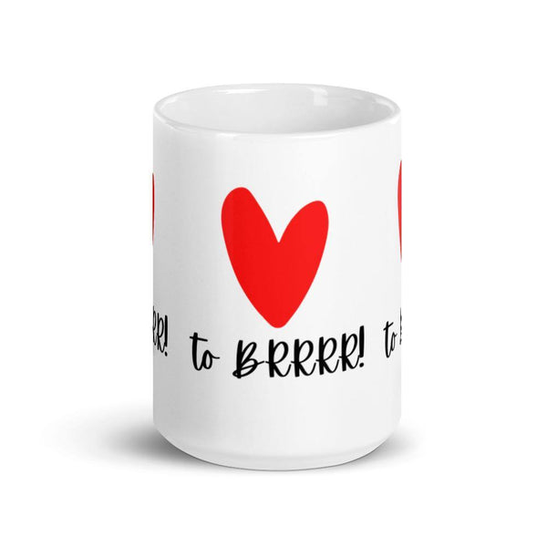 Heart BRRRR - White glossy mug - Real Estate Investor Gear