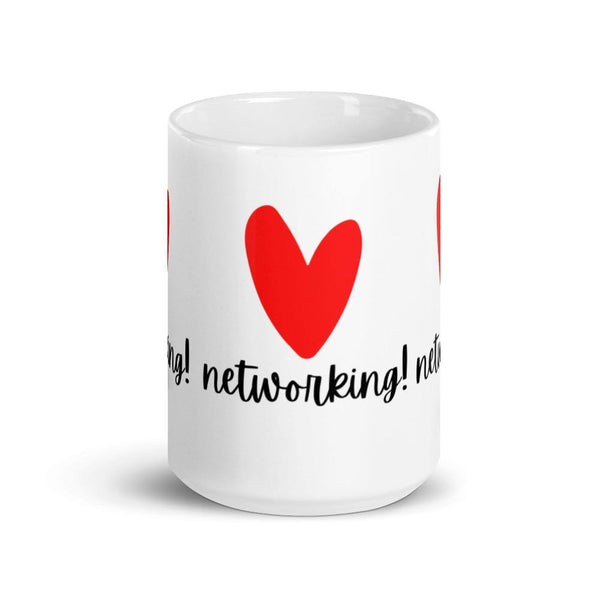 Heart Networking - White glossy mug - Real Estate Investor Gear