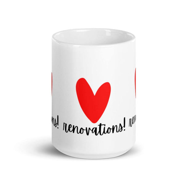 Heart Renos - White glossy mug - Real Estate Investor Gear