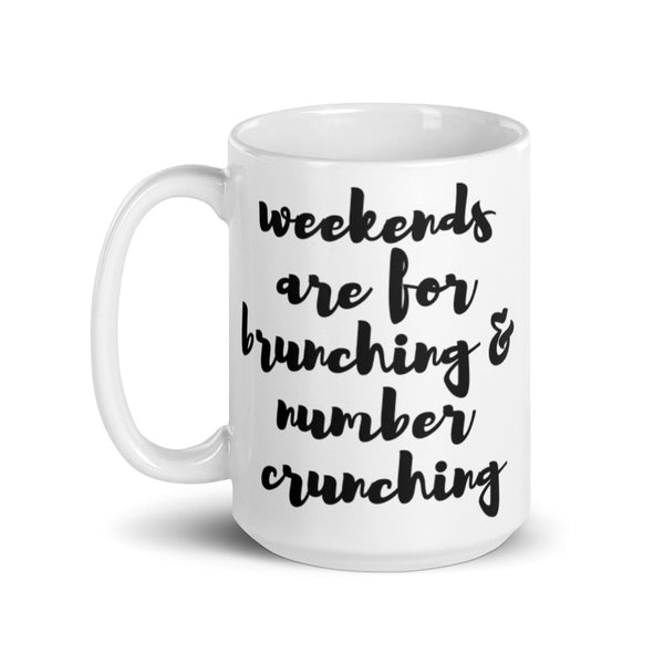 Number Crunching - White glossy mug