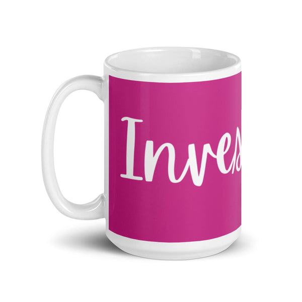 Investor Cursive - White glossy mug