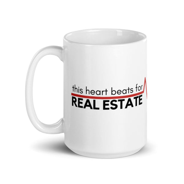 Heartbeat - White glossy mug