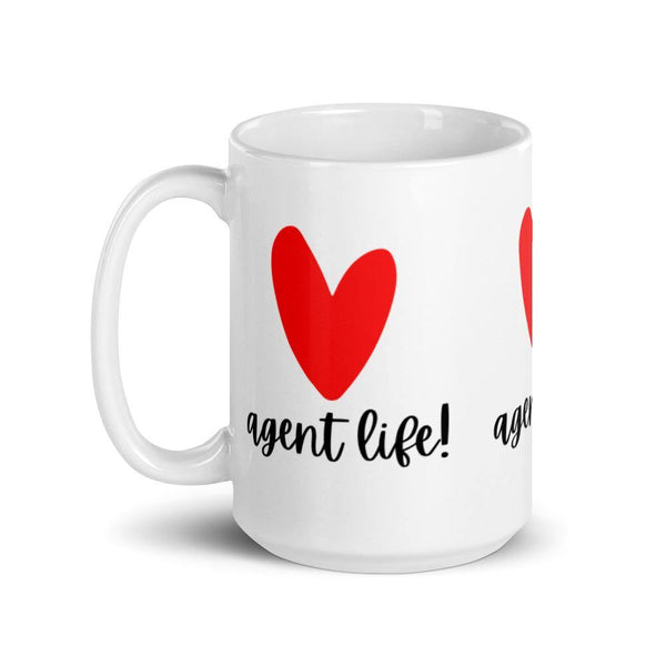 Heart Agent - White glossy mug - Real Estate Investor Gear